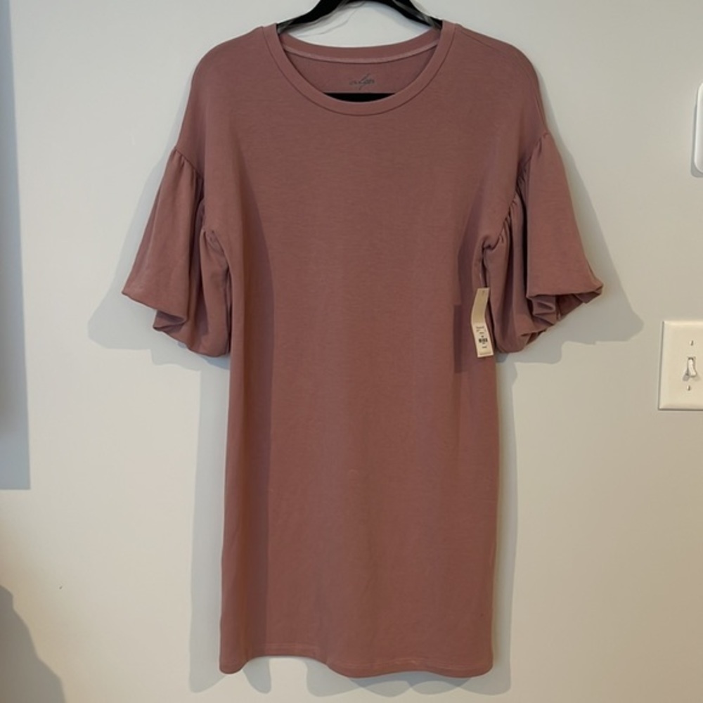 Francesca’s Alya Bell Sleeve Mauve Dress - Picture 2 of 6